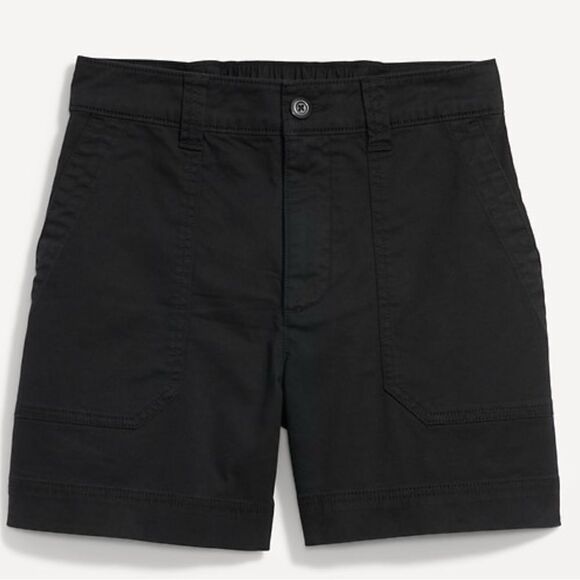 NWT Old Navy Plus Size Black Everyday Chino Flat Front 5” Shorts - Size 26/4X - Picture 3 of 8